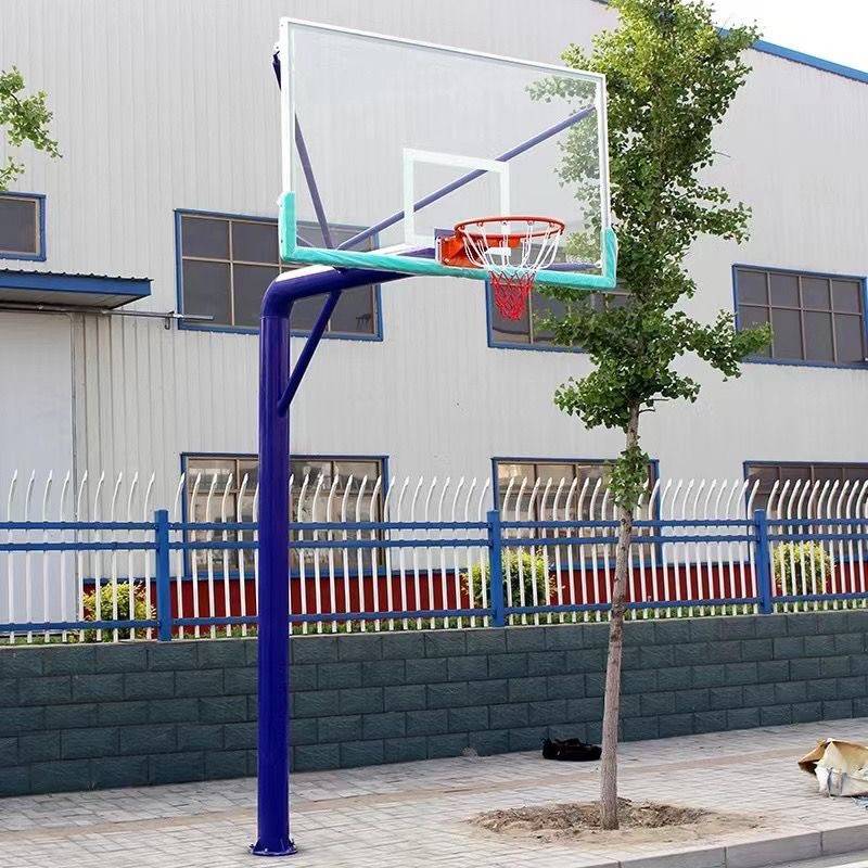 Basketball frame outdoor standard rebounds for adult basketball box competition professional fixed frame buried basketball rack