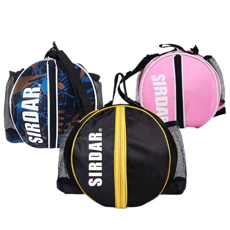 Basketball bag single -shoulder diagonal training sports backpack basketball bag student children's football volleyball storage bag net pocket