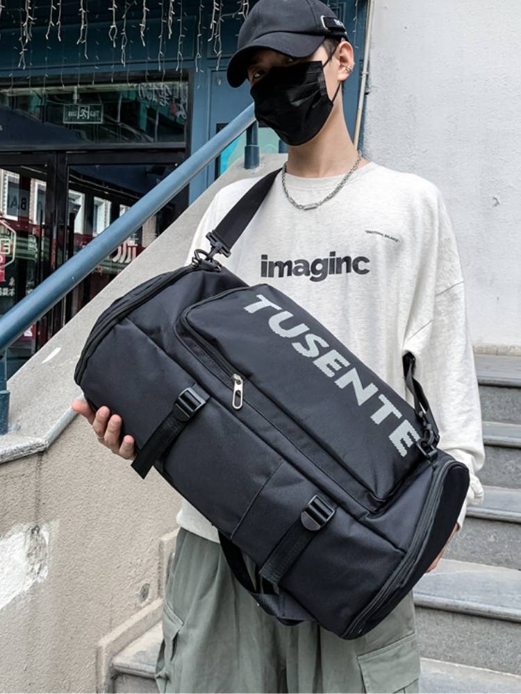 Backpack men's oversized capacity basketball bag training fitness bag student schoolbag sports backpack tide riding helmet bag