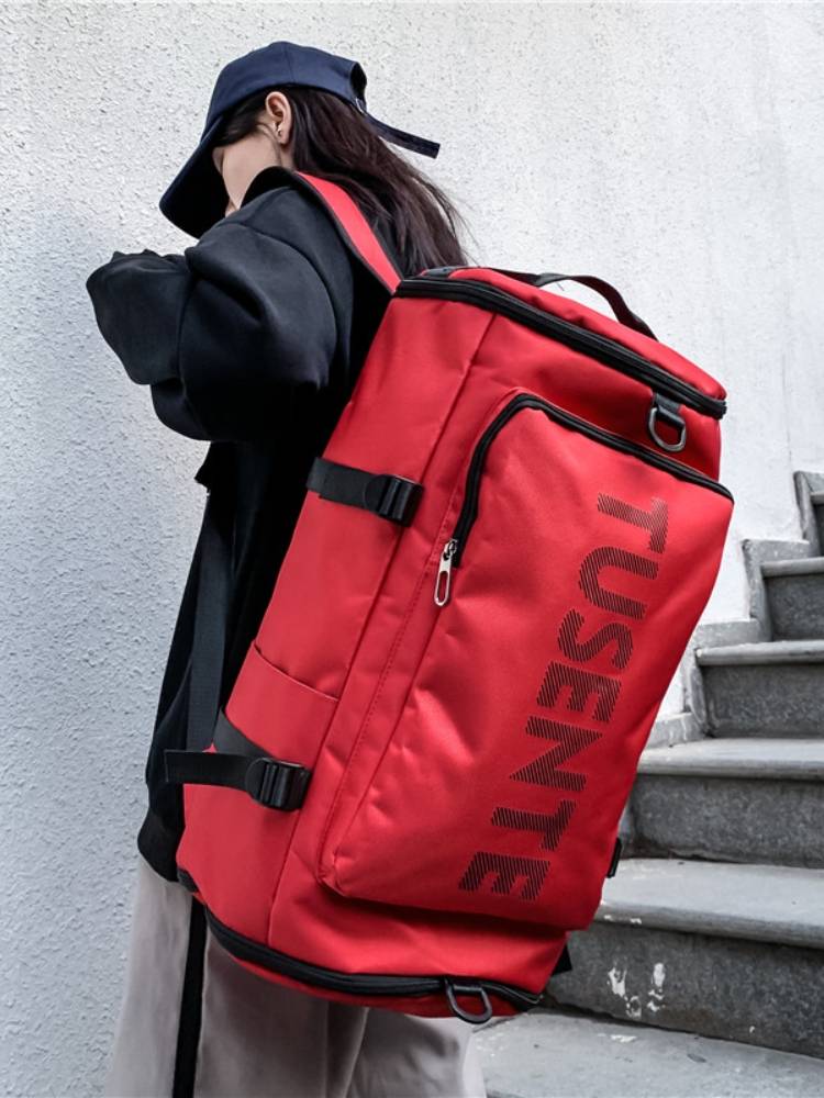Backpack men's oversized capacity basketball bag training fitness bag student schoolbag sports backpack tide riding helmet bag