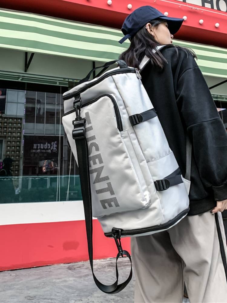 Backpack men's oversized capacity basketball bag training fitness bag student schoolbag sports backpack tide riding helmet bag