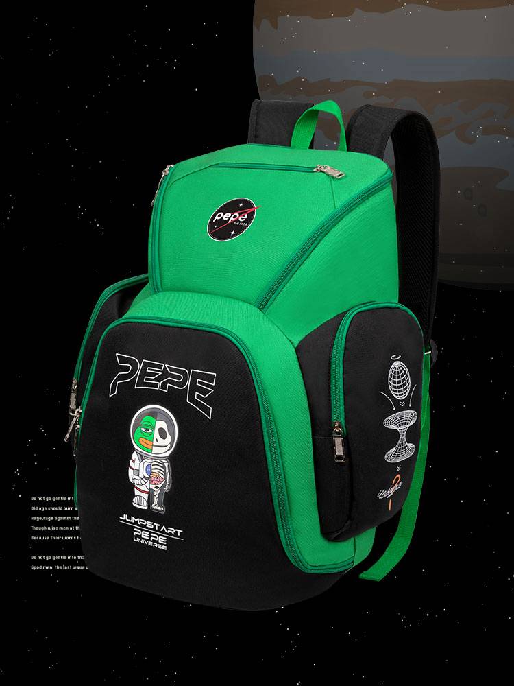 JRS x sad frog joint name large -capacity basketball backpack sports training trend multi -function backpack
