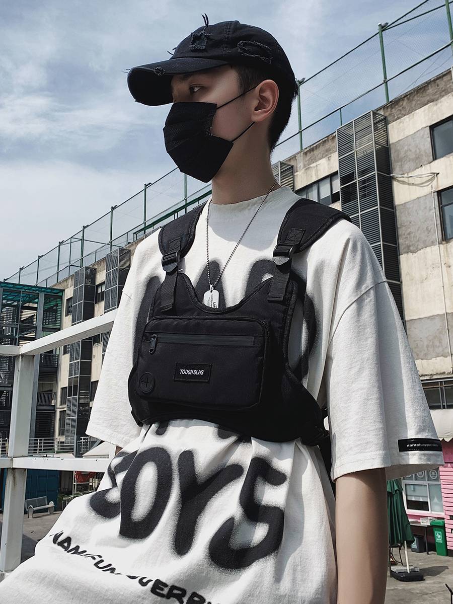 Tide brand tactical charter energy vest leisure personality men's bag ins vecga bag men's chest bag worker backpack