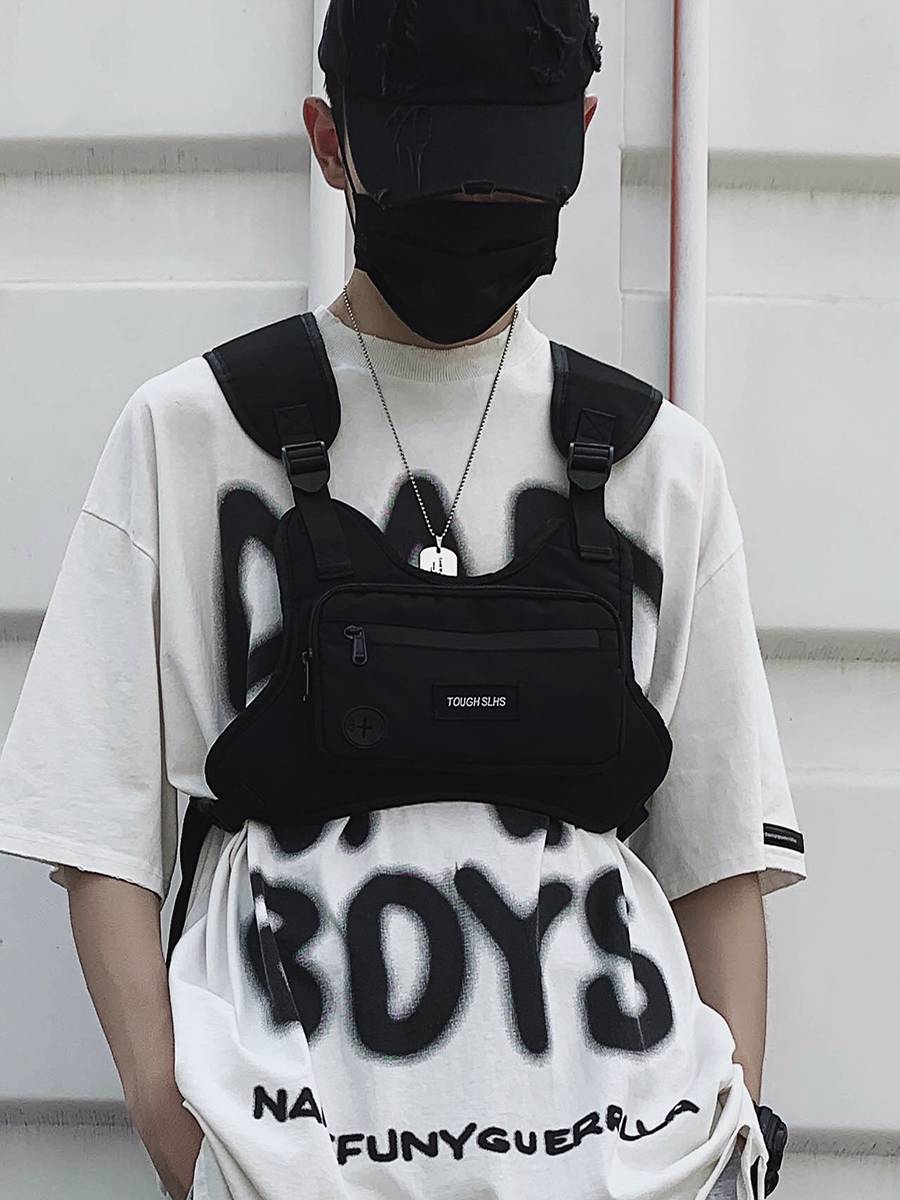 Tide brand tactical charter energy vest leisure personality men's bag ins vecga bag men's chest bag worker backpack