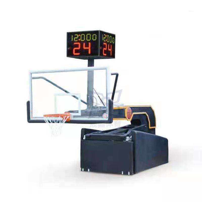Indoor manual electric hydraulic basketball standard outdoor standard adult lifting mobile professional competition folding basketball rack