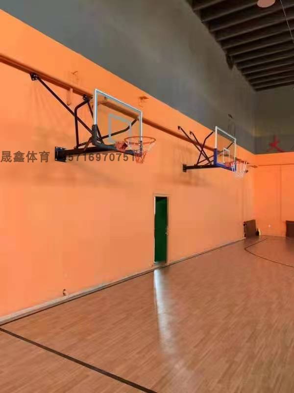 Fixed wall -mounted basketball rack