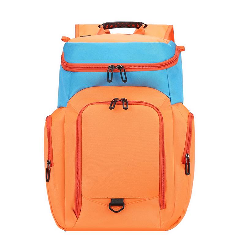 Orange with blue