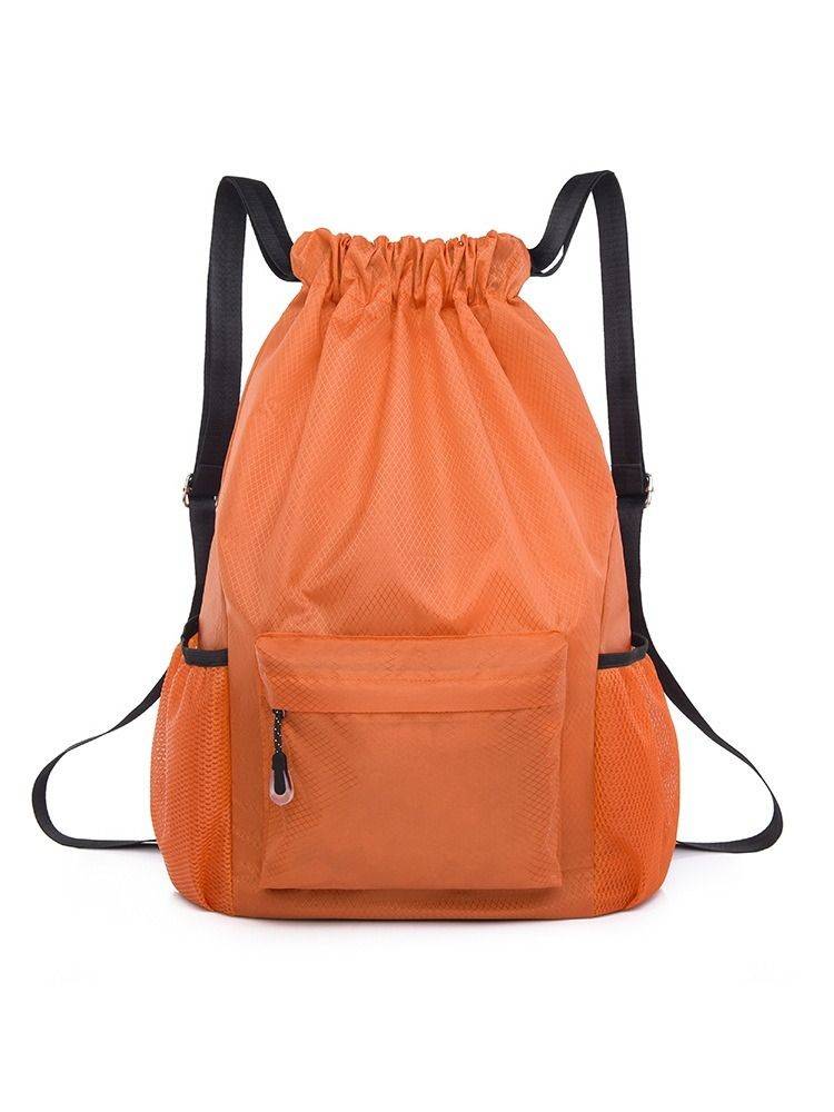 Beam pocket Pulling rope Backpack Large -capacity Waterproof, dry and wet Separation Swimming Pack Training Base Training Basketball Package