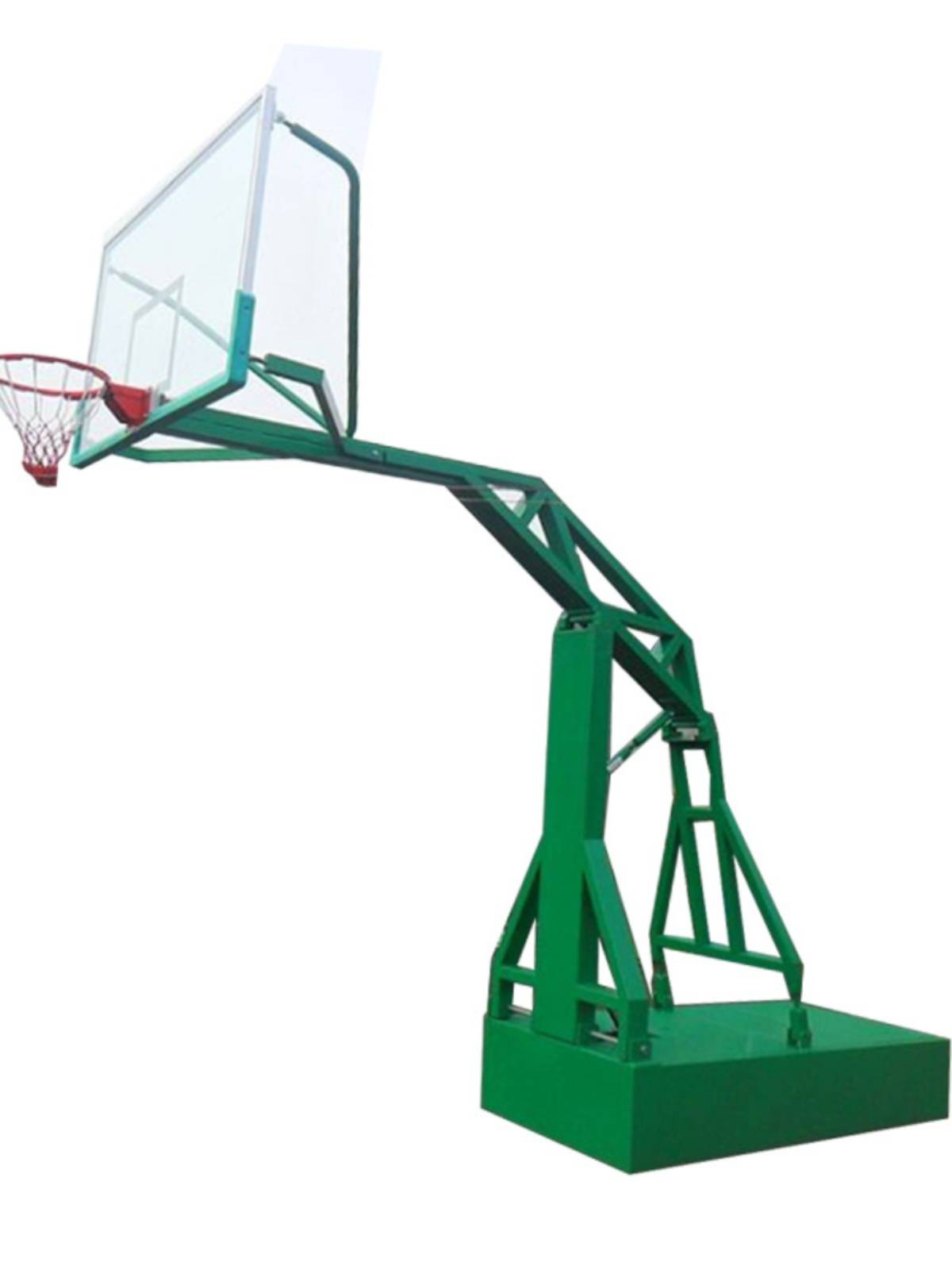 School outdoor imitation hydraulic flattelling box basketball rack mobile dunking basketball rack adult standard competition professional basketball rack