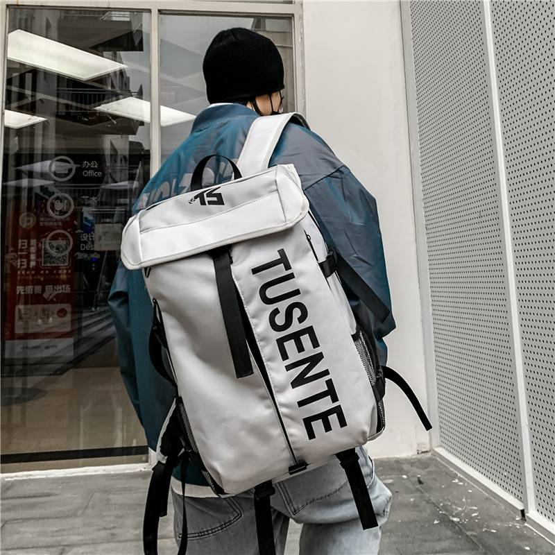 Backpack Men's Tide Brand Machine Fun Personal Personality Tide Cool Large -capacity Street Sports Basketball Backpack Student Bag