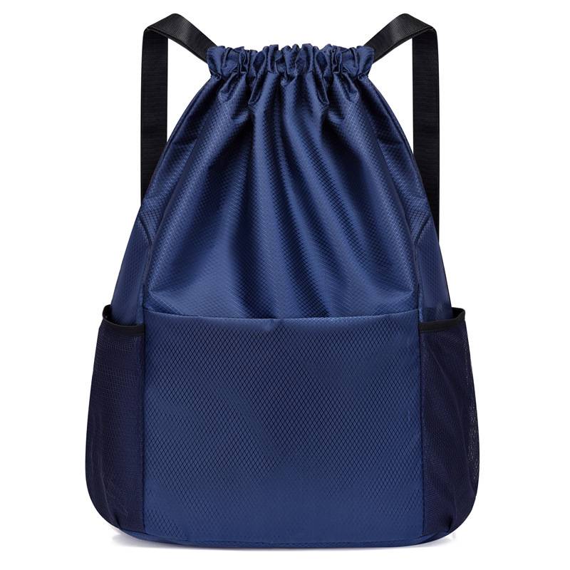 Custom bundle pocket drawing rope bag outdoor fitness backpack men's and female sports simple lightweight basketball bag collection bag