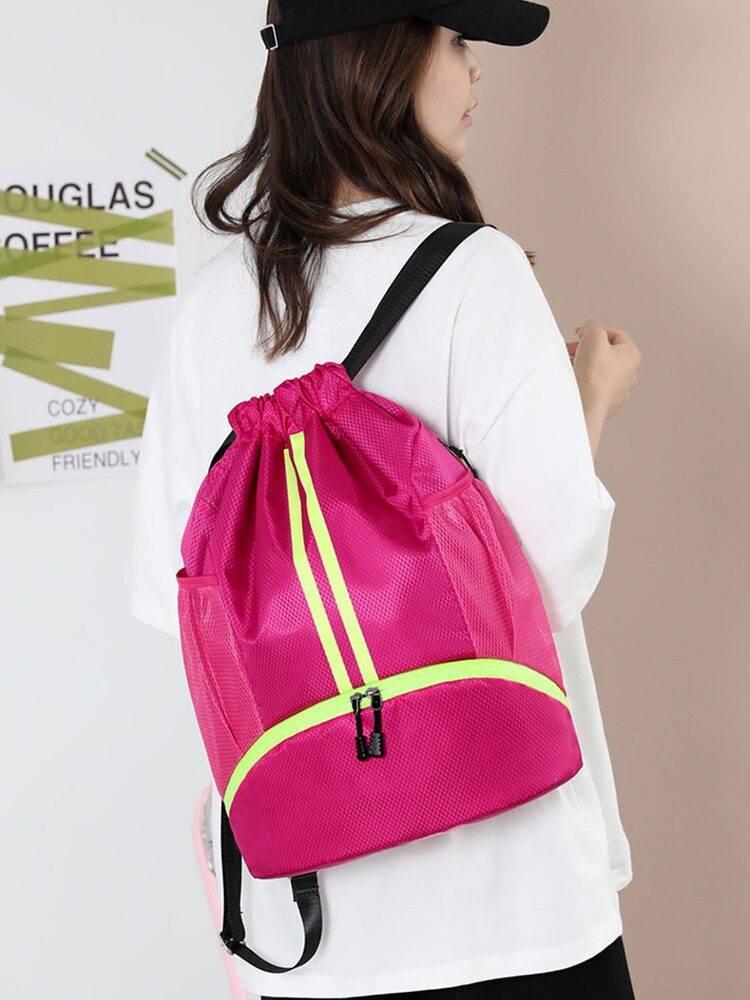 Basketball bag dry wet separation swimming bag pocket pocket drawing backpack men's basketball bag bag students portable schoolbag