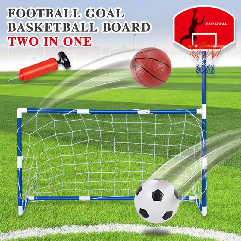 Children's football goal basketball rack two -in -one sports outdoor indoor football shooting parental interactive toy factory