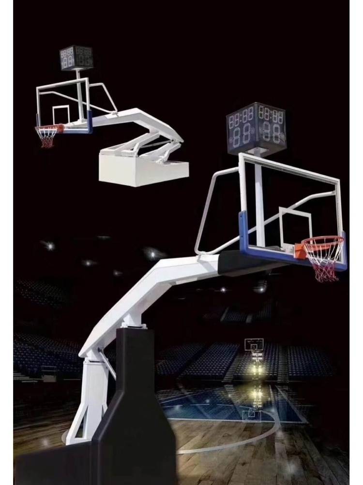 Professional manual electric remote control adult standard competition mobile folding lift basketball basketball team outdoor indoor