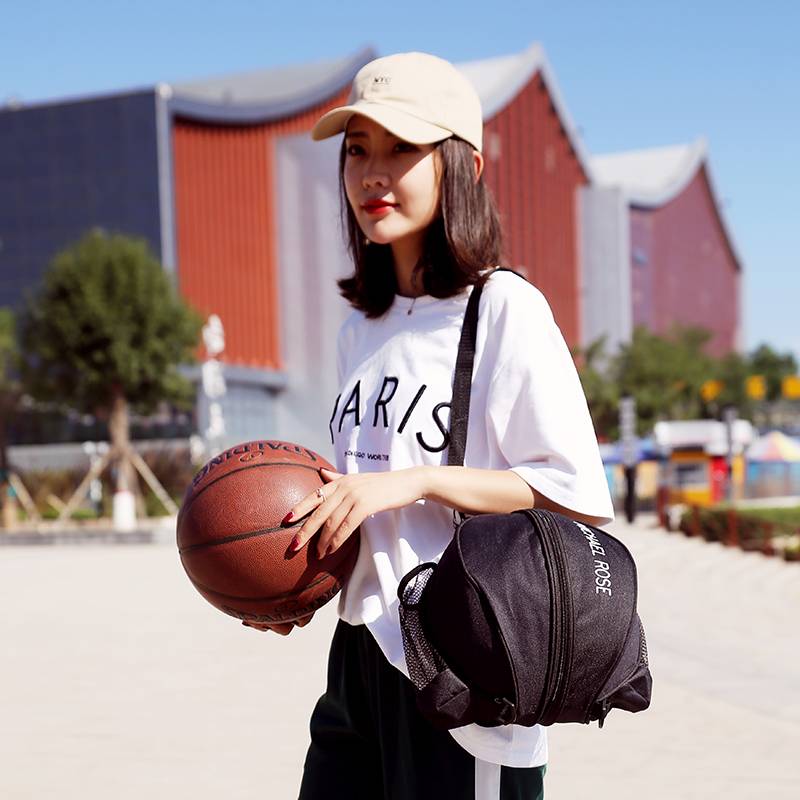 Basketball bag training bag cross -body shoulder multi -functional children's football packaging bag students storage net bag