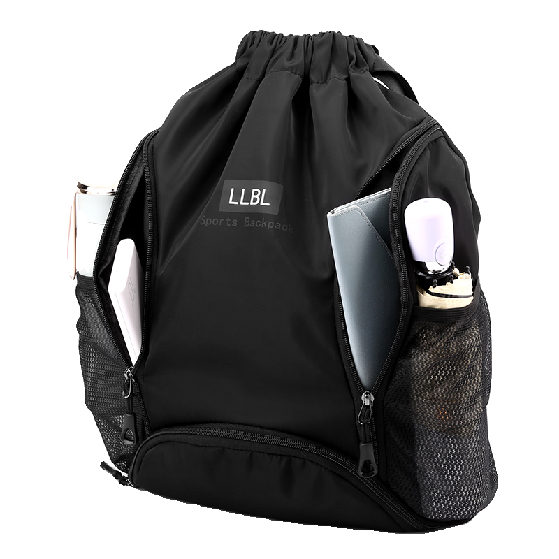 Beam -mouth basketball bag Student basketball training bag large -capacity multi -function polyll shoulder bag sports fitness storage bag