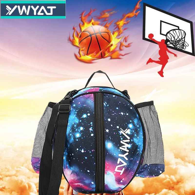Single-shoulder sky blue basketball bag