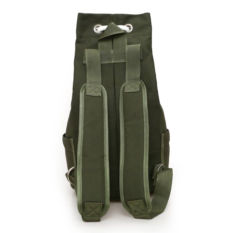 2022 new tide canvas bag men's bag bucket bag backpack sports large -capacity fitness bag bucket basketball bag