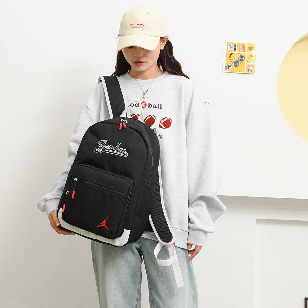 Nike Nike's new men's and women's sports leisure student fashion backpack AJ large -capacity sports American basketball bag