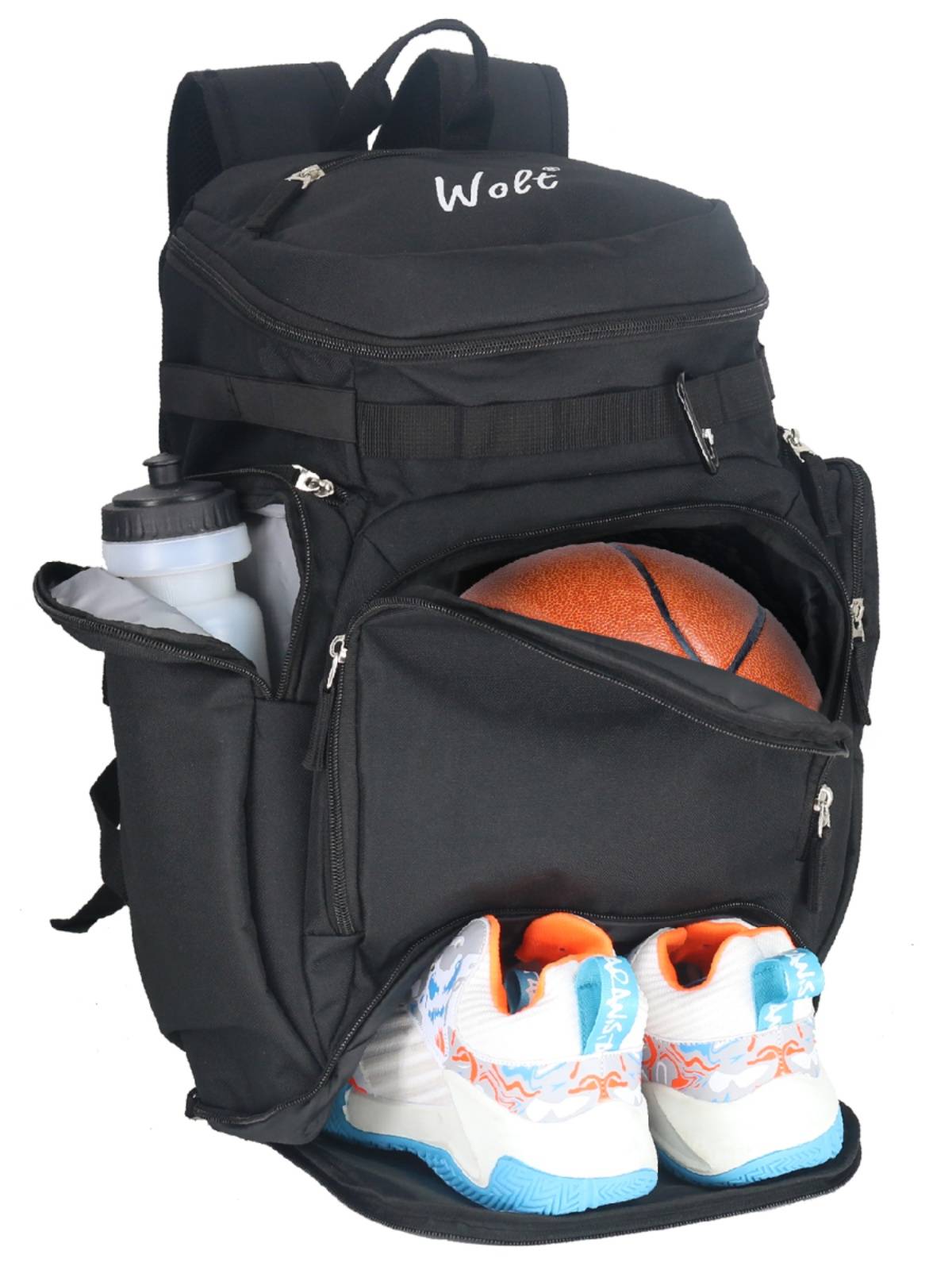 Faculty shoes basketball bag training bag football bag backpack multi -function pairs of wet wet separation separate independent shoe bag wolt