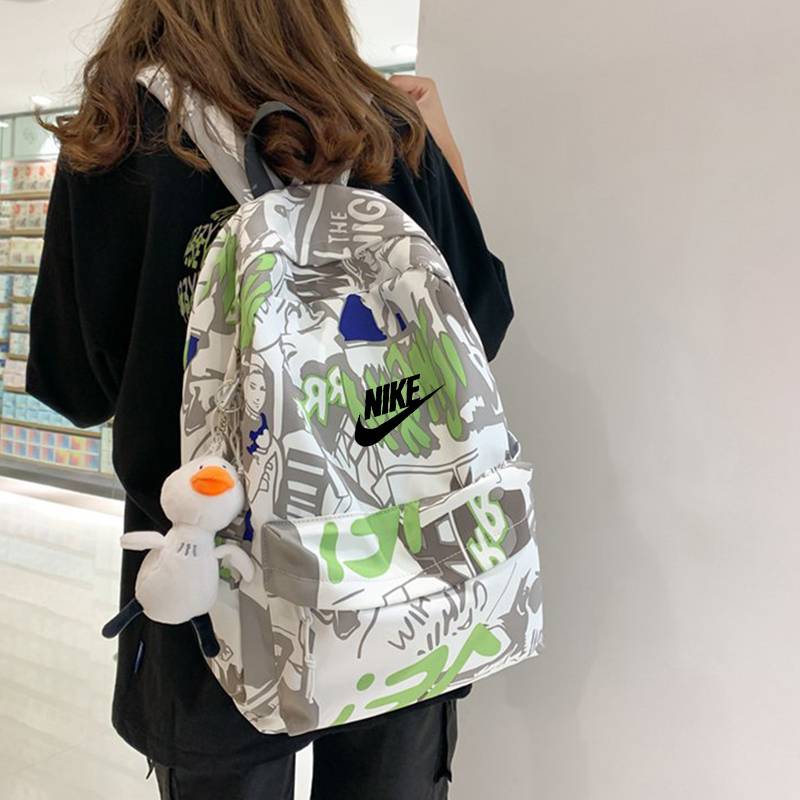 Ole snap -up area backpack female summer travel backpack men's schoolbags graffiti wind high school students large -capacity computer bag