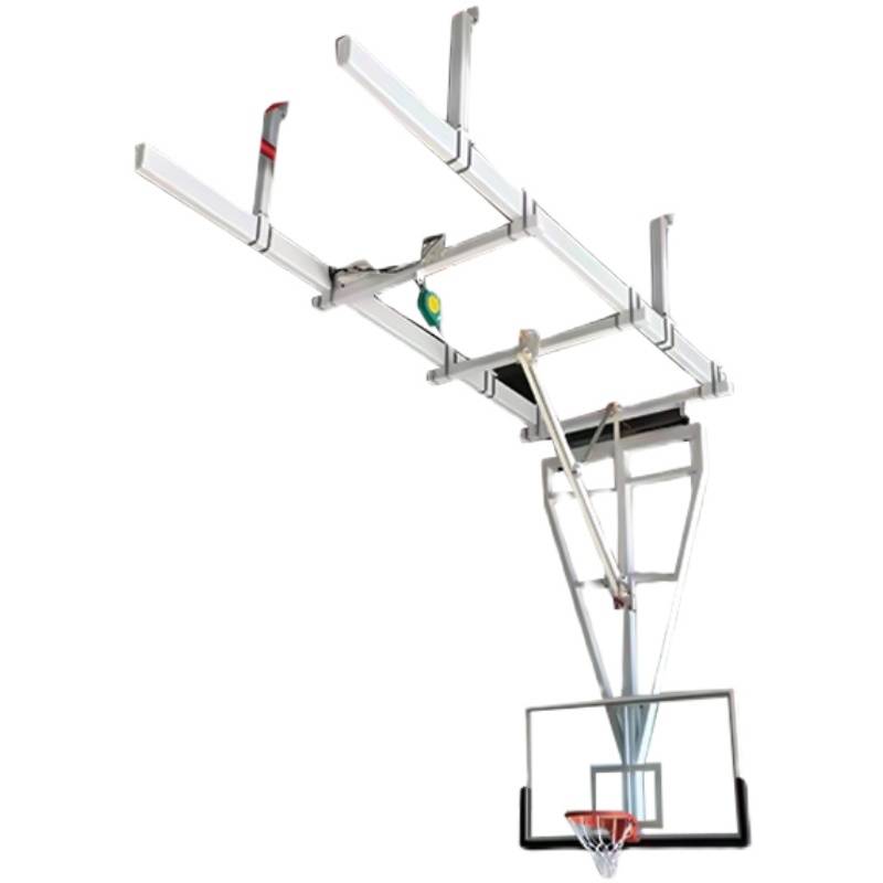 Factory electric foldable dunked basketball rack sales stadium gymnasium school roof suspension