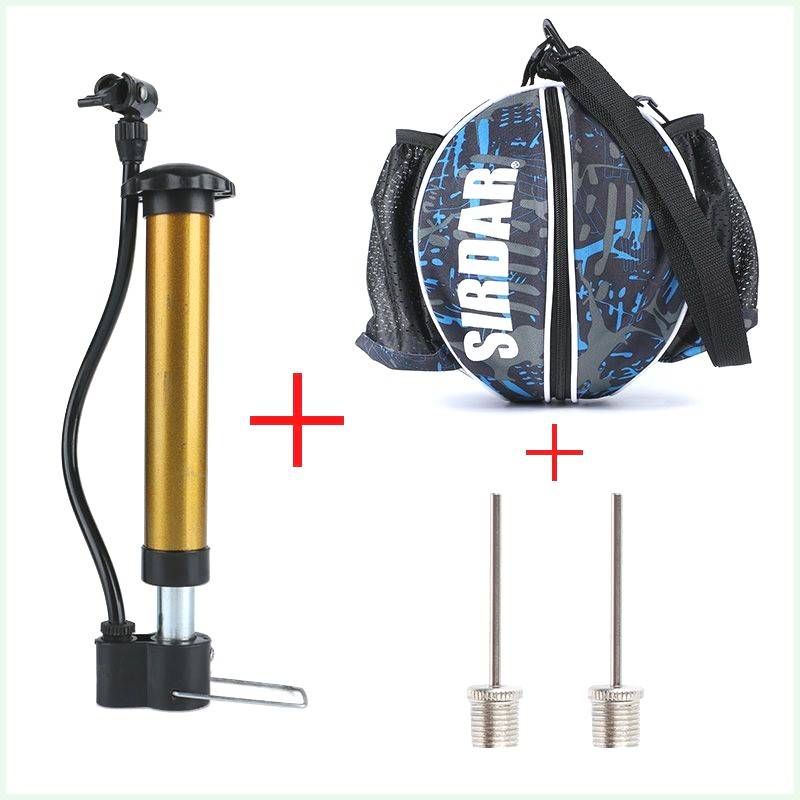 A coloured blue one-shoulder pack + air syringe net round-hand around the wrist