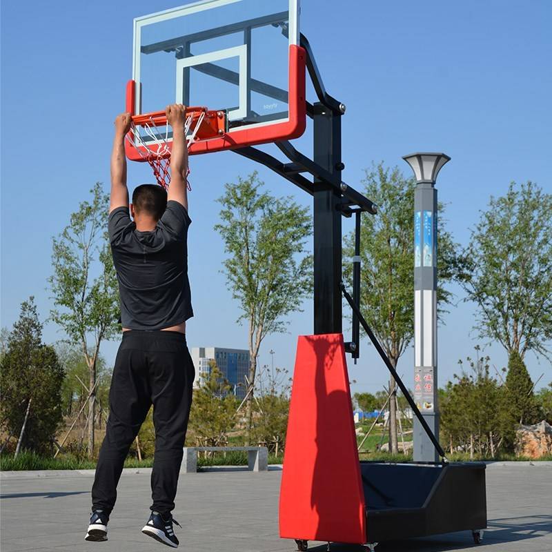 Adolescent lift basketball rack
