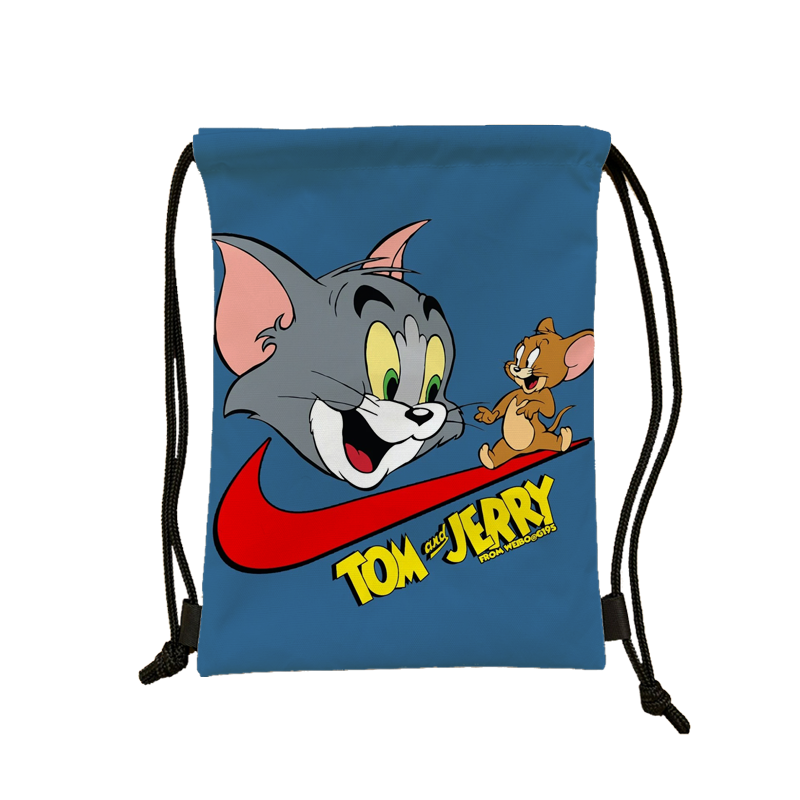 New cartoon cats and mouse waterproof beam drawing basketball storage bag backpack