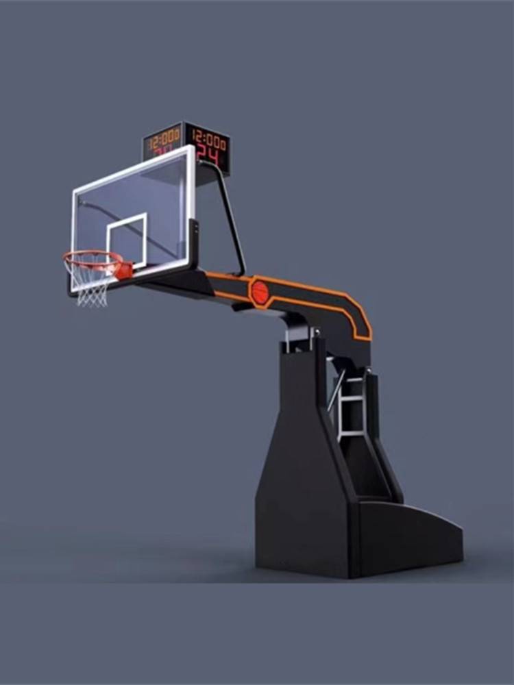 Indoor professional manual electric remote control hydraulic basketball stand outdoor adult standard competition mobile lifting basketball rack