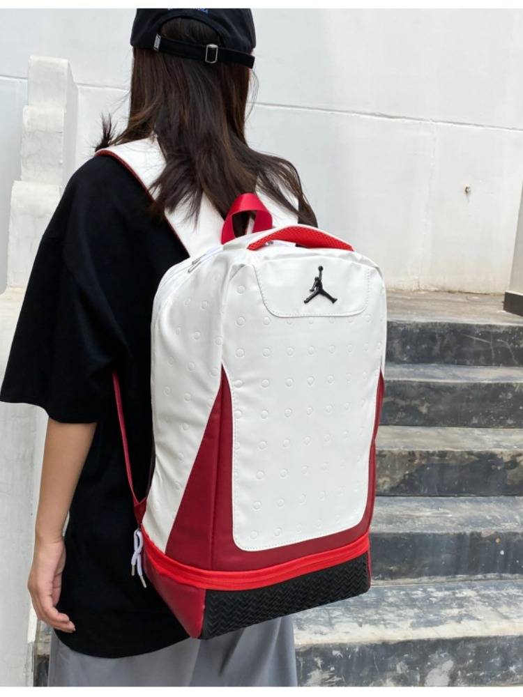 New Flying Men's Bag Large -capacity Tide Backpack Boys Boys Boy Bags Girls High School Sports American Basketball Pack Travel