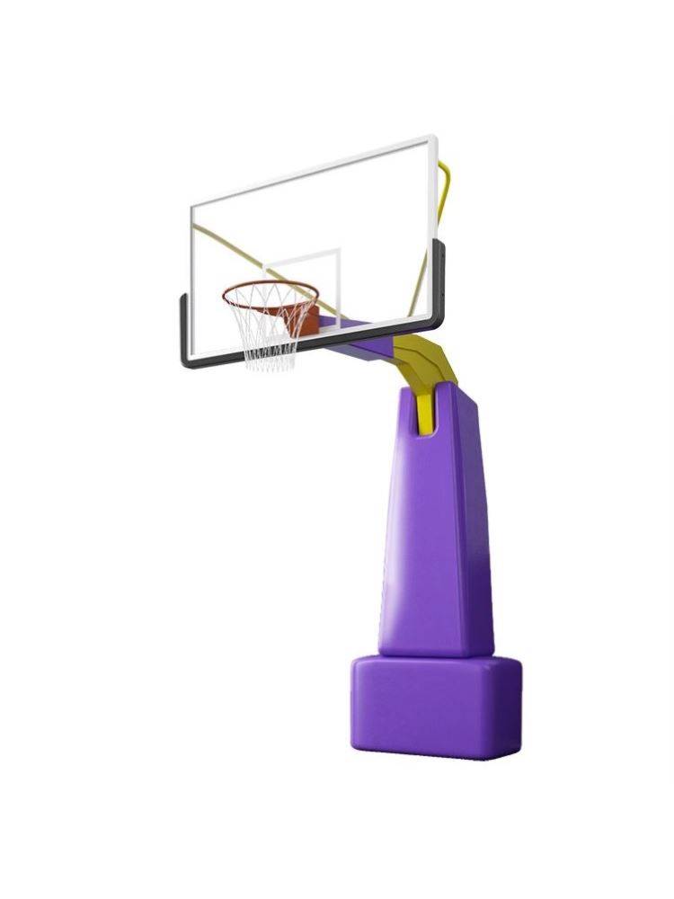 Standard outdoor basket can move fixed -type indoor buried lift spherical gangster glass slam basket