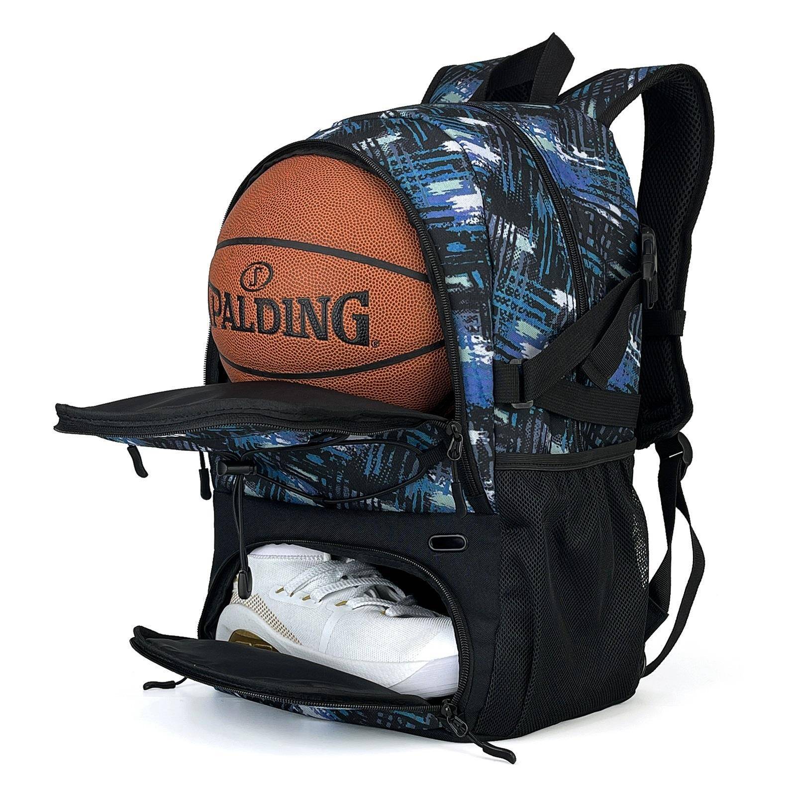 Export cross -border basketball backpack volleyball training backpack men and girls football shoes storage outdoor large capacity