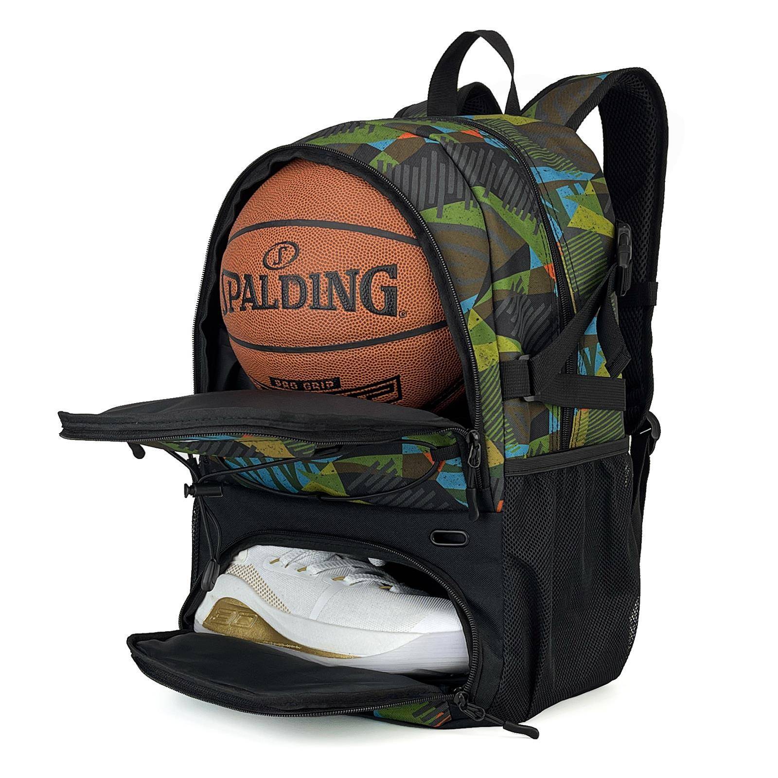 Export cross -border basketball backpack volleyball training backpack men and girls football shoes storage outdoor large capacity
