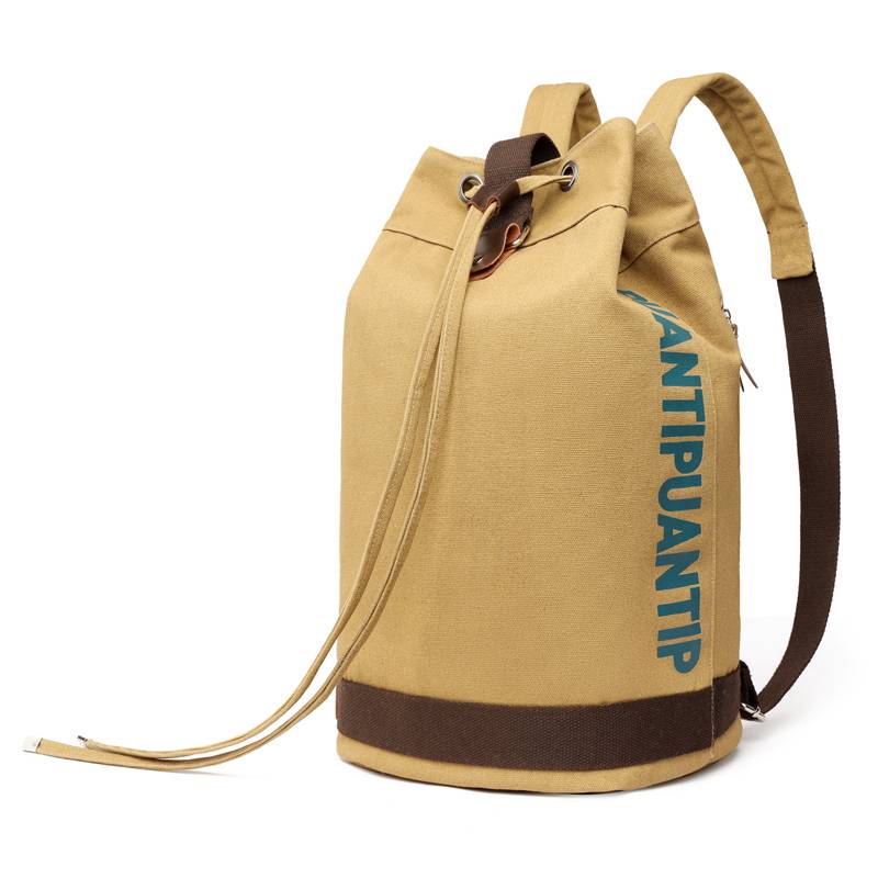 Basketball bag canvas bucket backpack football bag outdoor sports leisure large -capacity travel bag student schoolbag