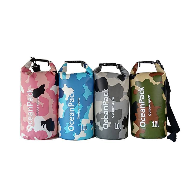 2L15-30L camouflage waterproof bag storage bag rafting single-shoulders dry bag 10L outdoor home swimming