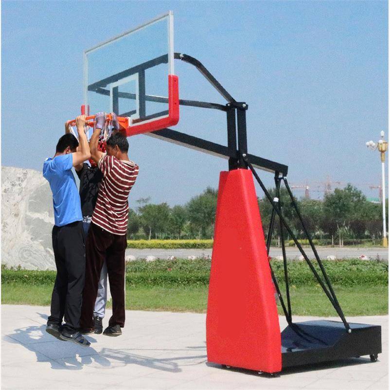 Outdoor standards can move basketball rack adult outdoor domestic teenager buckle dunk raising shooting box basketball rack