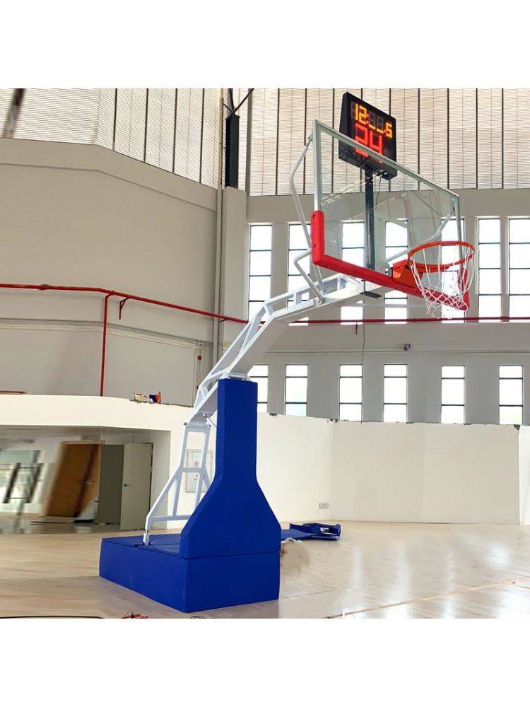 high -end luxury indoor outdoor standard professional competition adult mobile electric hydraulic lifting basketball rack