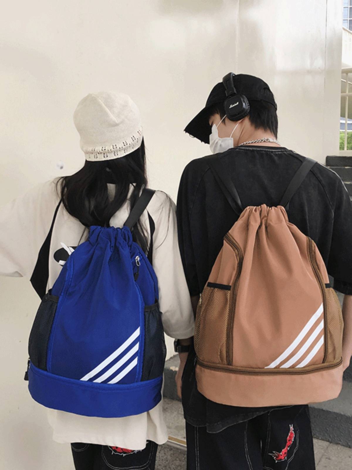 Waterproof sports, gym bag girl, bag of basketball training packs, two-shoulder bag