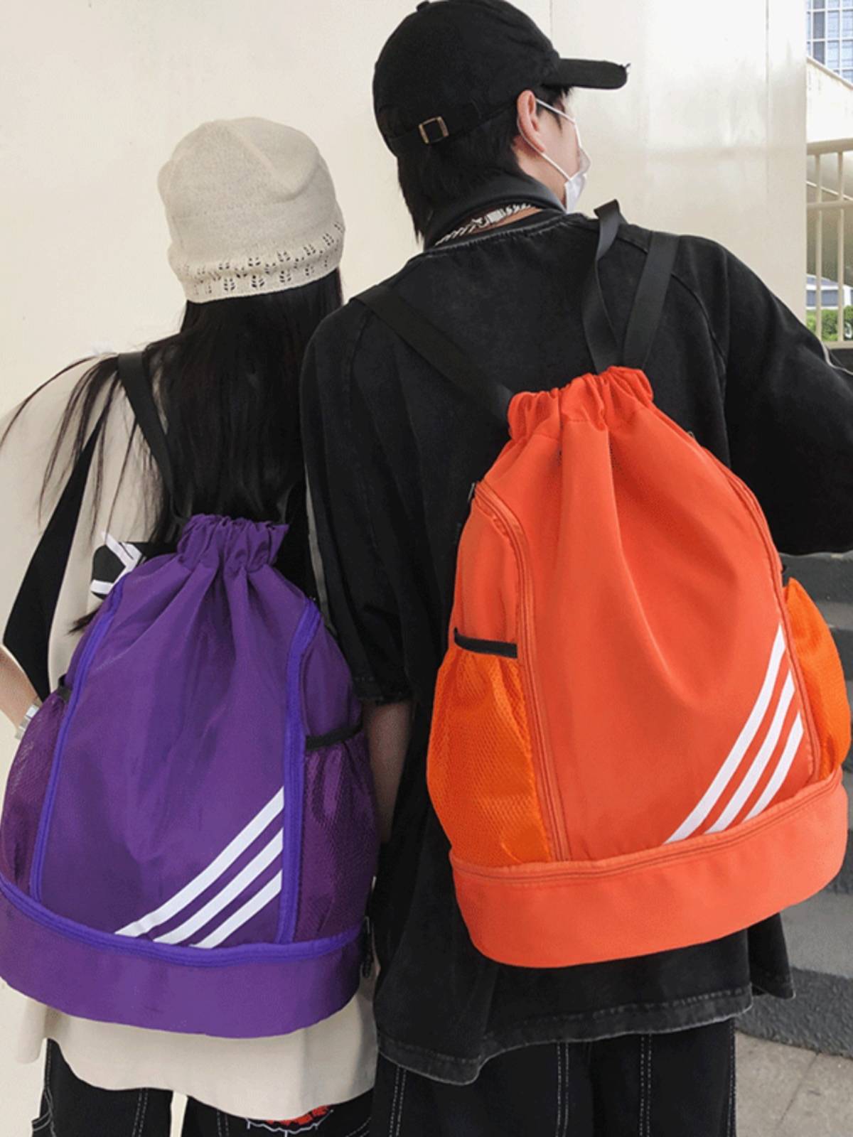 Waterproof sports, gym bag girl, bag of basketball training packs, two-shoulder bag