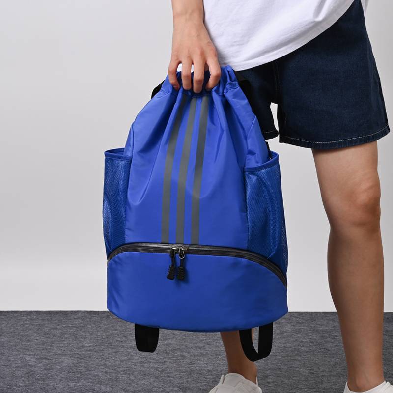 Beam pocket drawing basketball bag large -capacity piles shoulder storage men's and women's sports training pack Student football bag travel bag