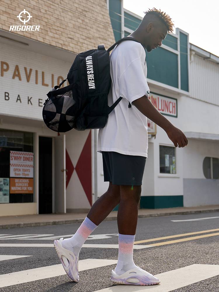 Persistent basketball bag polygenal multi -function training bag sports backpack waterproof net pocket large -capacity football bag