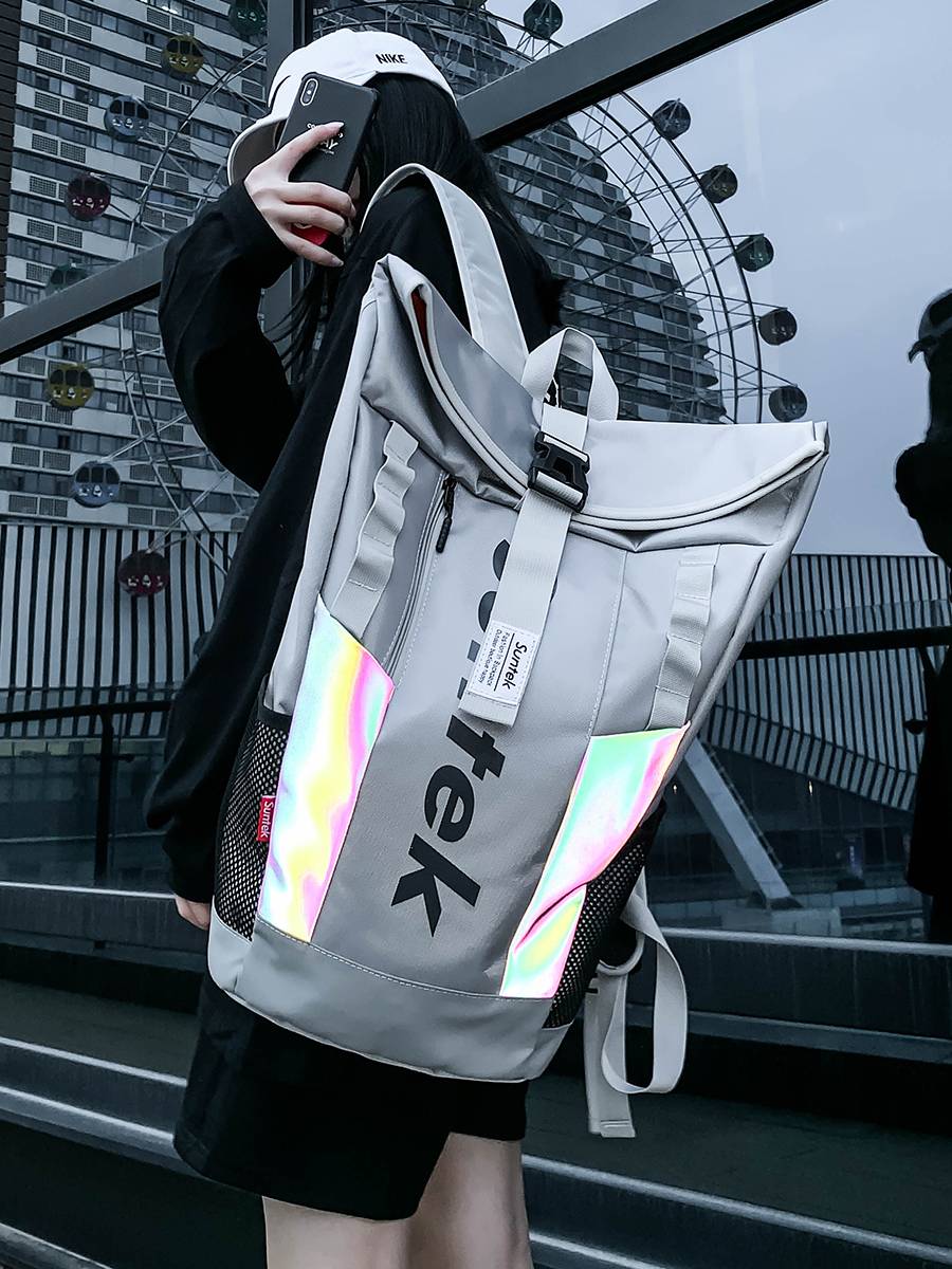 Schoolbag Men's College Students Fashion Trend Works Personality Large -capacity Men's Backpack Men's Tide Sports Backpack Woman