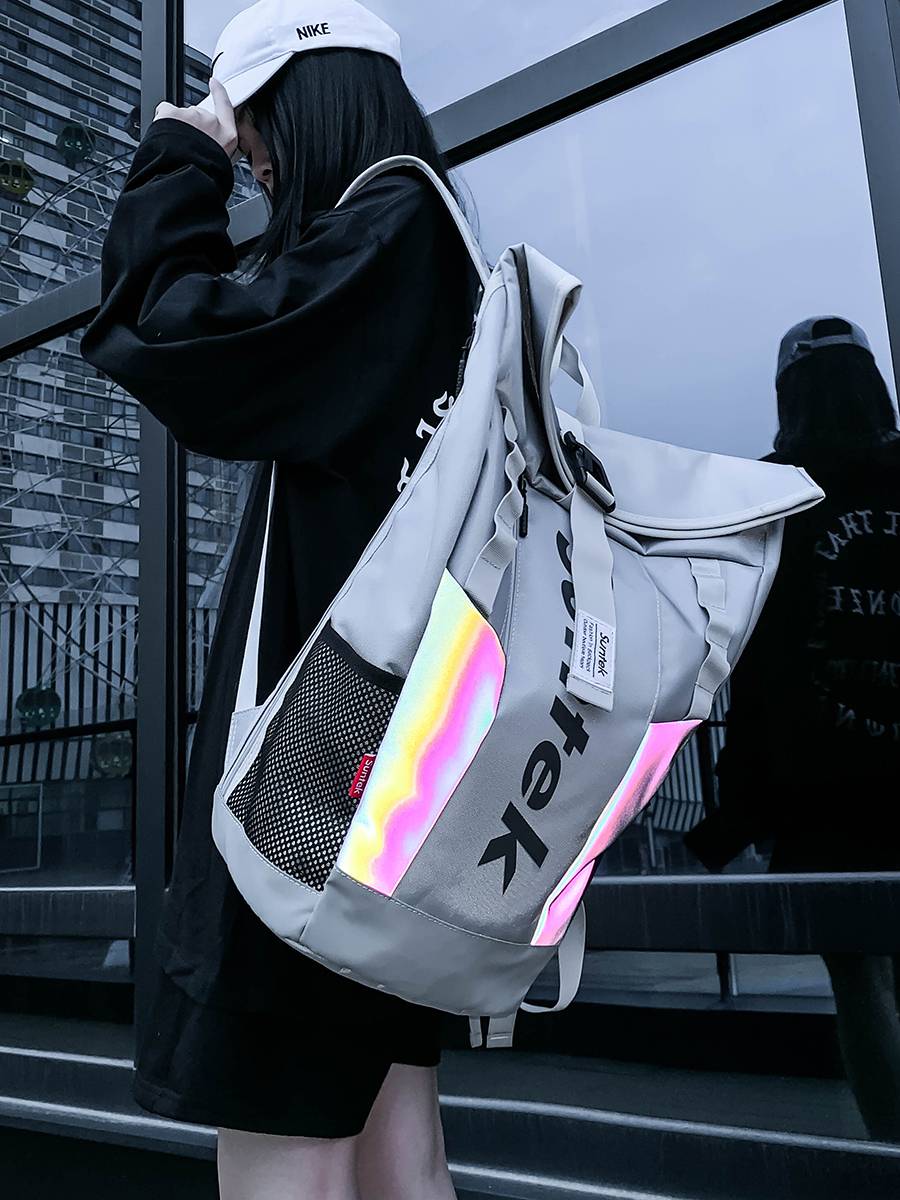 Schoolbag Men's College Students Fashion Trend Works Personality Large -capacity Men's Backpack Men's Tide Sports Backpack Woman