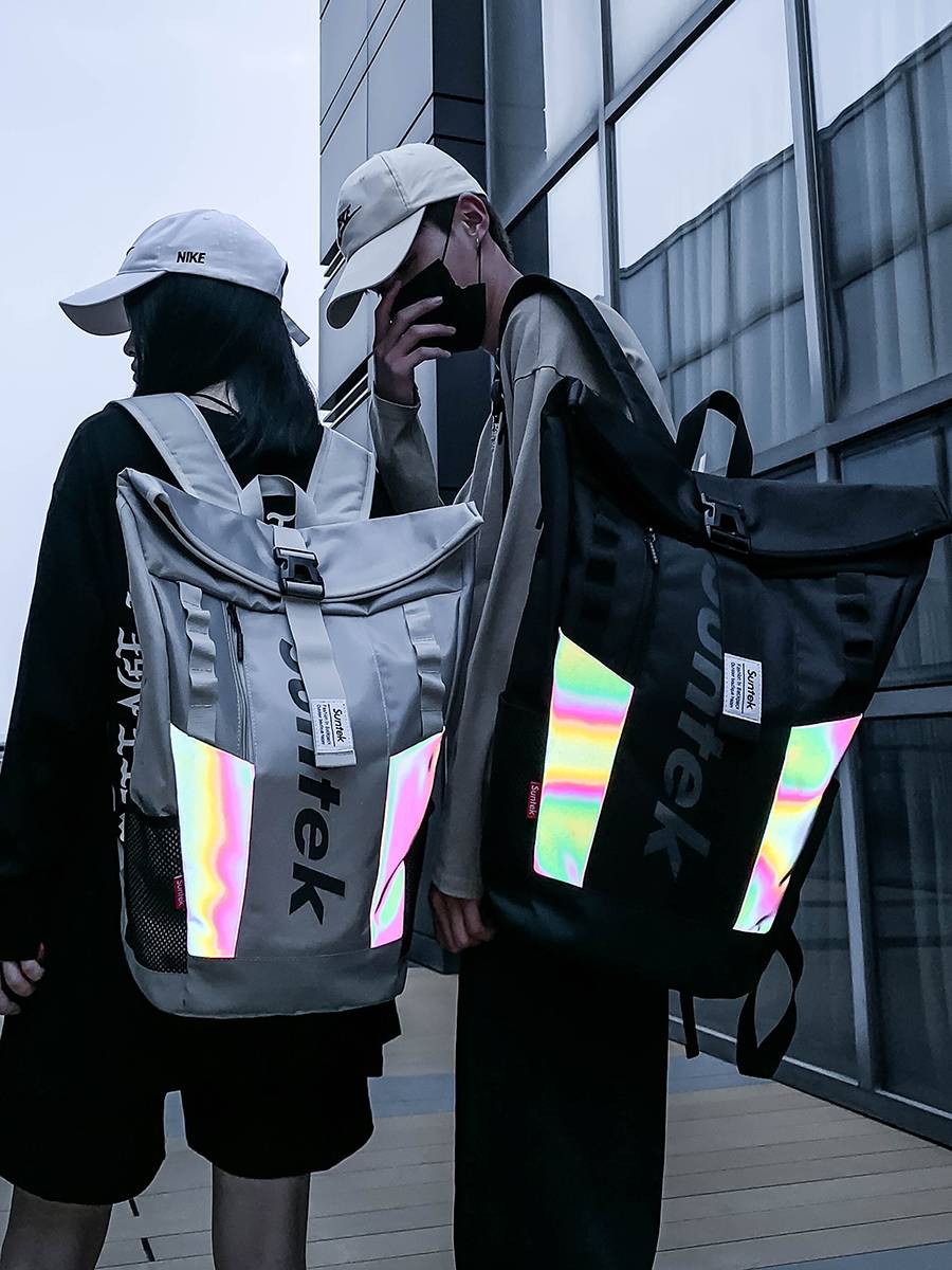 Schoolbag Men's College Students Fashion Trend Works Personality Large -capacity Men's Backpack Men's Tide Sports Backpack Woman