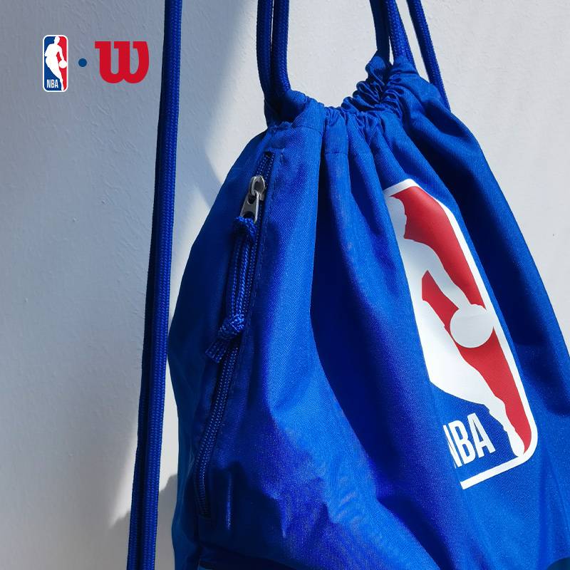 Wilson/Wilsheng NBA Balt Basket Basket Basket Bags Blue fabric bag can be equipped with basketball sporting supplies