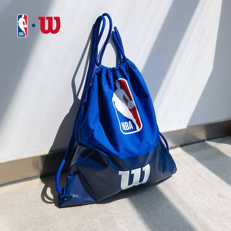 Wilson/Wilsheng NBA Balt Basket Basket Basket Bags Blue fabric bag can be equipped with basketball sporting supplies