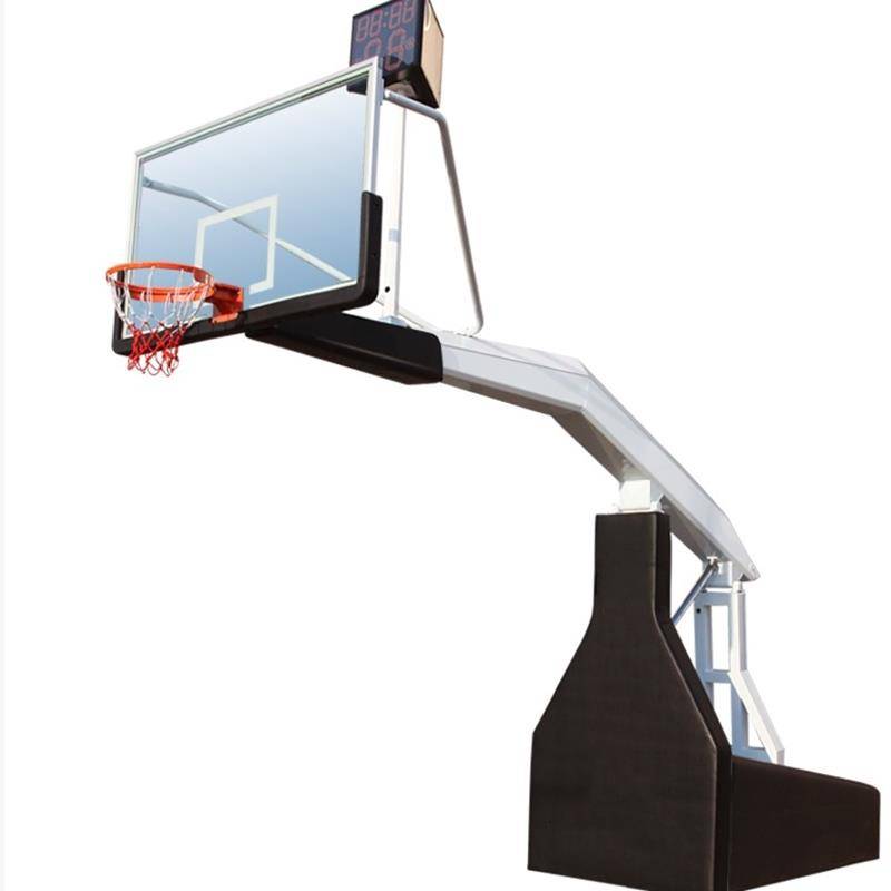 Manual electric hydraulic basketball rack standard basketball rack professional can mobile lifting folding basketball rack indoor adult