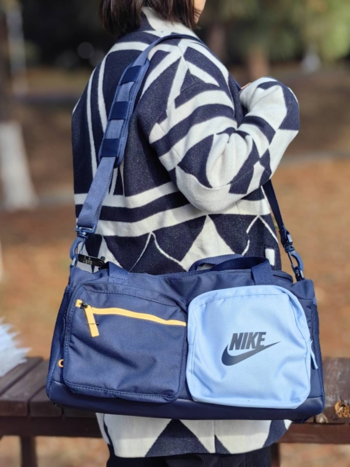Nike Nike fitness bag men's and women's shoulder-shoulder bag sports bag men's and women BA6169-410-077