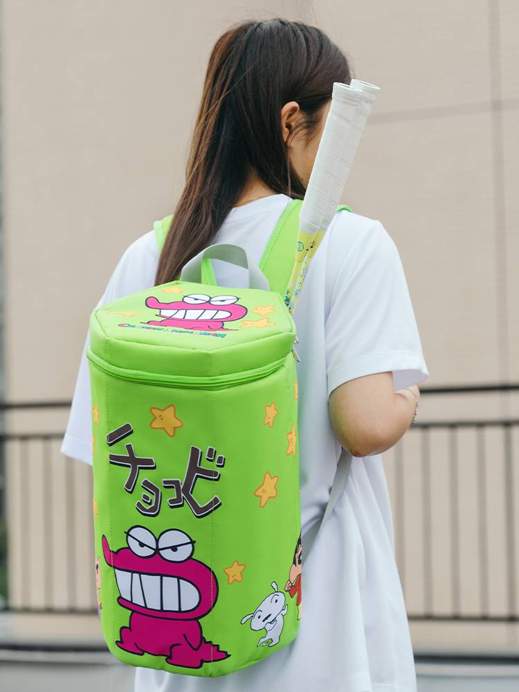 WCC Crayon Shin -new official joint badminton racket bag genuine cute biscuits backpack large capacity backpack female